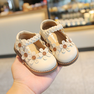 春秋季女宝宝鞋子1一2岁小童公主鞋，婴儿小皮鞋防滑软底学步鞋
