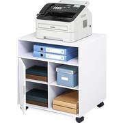 简约现代木质打印机复印机柜办公文件储物矮柜桌下边柜带门可移动