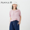 蒲PUKKA 原创设计女装夏季衬衫短袖定制苎麻镂空绣新中式上衣