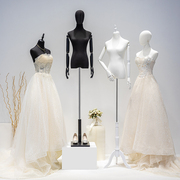 婚纱模特展示架女装店半身，人体黑白色，礼服拍摄道具服装店假人台