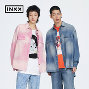 inxxstandby时尚，潮牌长袖牛仔衬衣，男女同款xmd1040499