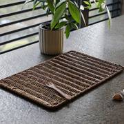 仿藤编织餐桌垫餐垫欧式长方形，隔热垫厨房，沥水垫茶具杯垫防滑垫