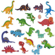 儿童DIY钻石画恐龙钻石贴画4-6岁贴手工贴纸玩具贴点钻画男孩女闪