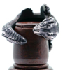 渡鸦工作室原创专属设计鳄鱼戒指欧美情侣，指环纯手工925银饰做旧