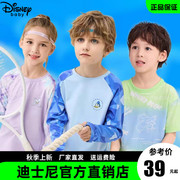 迪士尼童装男童速干长袖短袖t恤女童，夏儿童(夏儿童，)长袖上衣潮秋季上