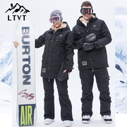 ltvt滑雪服女套装户外双板，单板滑雪服男女韩国风(韩国风)滑雪衣