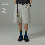 TIKIMOMOKA短裤男日系廓形纯色宽松轻薄垂感凉感抗菌五分休闲裤子