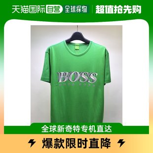 香港直发hugoboss雨果博斯女士，t恤绿色logotee7-50311474-326