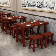餐桌椅组合面馆桌实木长方形，家用小户型饭店，餐厅甜品快餐吃饭桌子