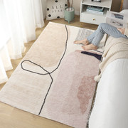 ins高级感仿羊绒地毯客厅满铺耐脏可机洗毛绒长条垫子卧室床边毯