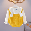 女宝宝春秋装，1-2-3岁女童长袖上衣两件套8-9个月婴儿衣服套装
