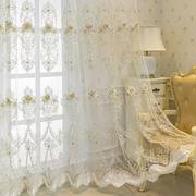 豪华窗帘欧式纱帘浮雕，绣花奢华大气高档卧室，阳台法式沙帘窗纱透光