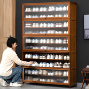 鞋柜家用门口大容量鞋架，多层室内玄关入户收纳神器省空间实木简易