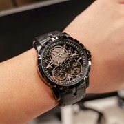OBLVLO/欧宝罗全自动机械手表男双飞轮大表盘机械表时尚男士手表