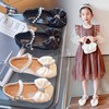 儿童小皮鞋2023年秋季女童水钻，蝴蝶结公主鞋，珍珠中大童演出鞋