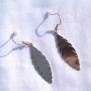 青岛外贸流行饰品欧美原单质感气质简约个性抽象树叶耳环