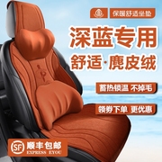 长安cs15cs35专用汽车麂皮绒，坐垫pluscs55座套，冬天cs75深蓝座椅垫