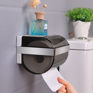 嘉宝 厕所卫生间纸巾盒免打孔吸壁式厕纸盒卷纸筒创意防水手纸盒