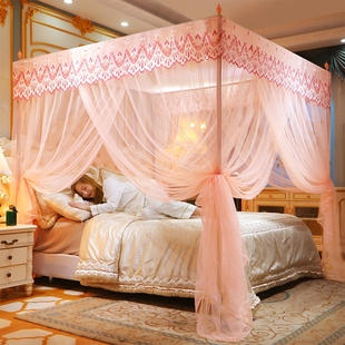 蚊帐三开门1.5米床家用卧室，公主风1.8米2米双人床1.2米加密文纹帐