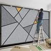 2023电视背景墙壁纸现代简约墙纸几何线条壁画客厅3d立体影视墙布