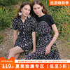 高端699元蔓系列拼接假两件雪纺碎花时尚连衣裙当季夏季女装