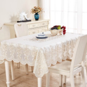 欧式餐桌布长方形桌，茶几家用防水防油免洗台布高档塑料布田园简约