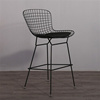 高脚椅家用创意镂空网椅吧台椅铁艺北欧时尚休闲吧铁丝椅厨房椅子