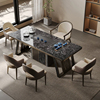 新中式岩板茶桌一体高端办公家用茶台烧水壶嵌入式功夫茶桌椅组合
