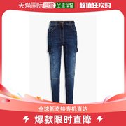 香港直邮潮奢 Balmain 巴尔曼 女士褪色设计高腰紧身牛仔裤