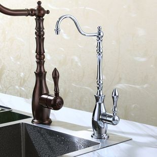 欧式家用净水器水龙头直接厨房，茶几直饮水龙头，复古金色全铜入墙式