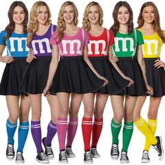 欧美字母M印花拉拉队服装女学生足球宝贝套装校园活力啦啦操舞