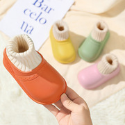 儿童棉鞋冬季男童卡通居家室内1-7岁女童宝宝，保暖软底包跟棉拖鞋