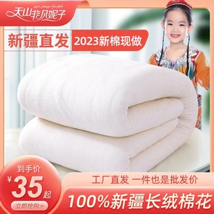 新疆棉被长绒纯棉花被芯棉絮床，垫被褥子手工，被子加厚保暖冬被全棉