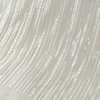 竖纹柔软亮片刺绣蕾丝高端婚纱，礼服布料服装，连衣裙装饰布料材料白