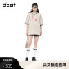 dzzit地素短袖t恤23夏季手工，钉珠花瓶印花宽松上衣女