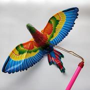 小鸟玩具翅膀会动电动 吊线鹦鹉会叫玩具 仿真提线能飞鸟老鹰玩具