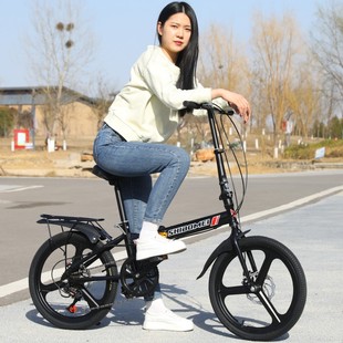 时尚16寸20寸折叠碟刹自行车男女式成人学生轻便携大人上班变速车