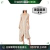 bcbgmaxazria女式蛇纹印花高低裹身连衣裙 - 裸粉色 - 蟒蛇皮