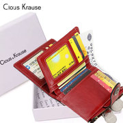 ClousKrause钱包女短款拉链小零钱包卡包二合一高级感折叠钱夹