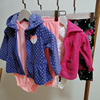 新生婴儿0-2岁女宝宝，短袖三角哈衣套装，连体衣春秋外套三件套