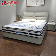 现代简约卧室真皮床轻奢，1.8m双人床意式极简高档婚床皮床定制rc01