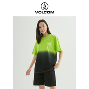VOLCOM钻石男装户外品牌撞色T恤2023夏季男士美式扎染短袖潮