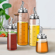 不锈钢油嘴开油壶橄榄油油瓶厨房，防漏套装调料瓶家用自动玻璃油罐