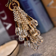 韩国水晶车钥匙扣包包挂件串珠女网红汽车宝马钥匙链精致创意高档