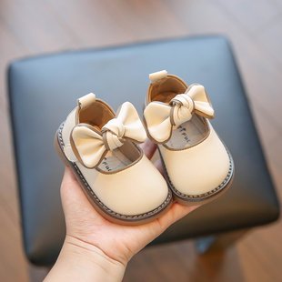 女宝宝鞋子2023春秋公主单鞋真皮软底婴儿鞋1一2岁女童小皮鞋