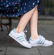 Adidas阿迪达斯三叶草板鞋女经典小白鞋运动低帮休闲鞋EE6203