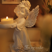 《天使之章》烛台茶蜡香薰，蜡烛复古摆件，法式艺术浪漫烛光晚餐美式