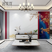中式花鸟壁纸客厅背景墙壁布电视墙壁纸卧室古风墙布禅意国风墙纸