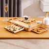 三抽芝士板北欧家用砧板水果，面包板欧式牛排砧板，竹家用带芝士板