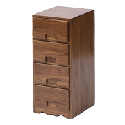 定制缝隙储物柜斗柜床头，实木抽屉式收纳木质多层原木卧室创意柜子